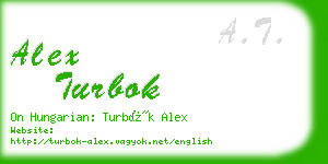 alex turbok business card